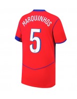 Moške Nogometnih dresov Paris Saint-Germain Marquinhos #5 Tretji 2025-26 Kratki rokavi Moške Nogometnih dresov Paris Saint-Germain Marquinhos #5 Tretji 2025-26 Kratki rokavi